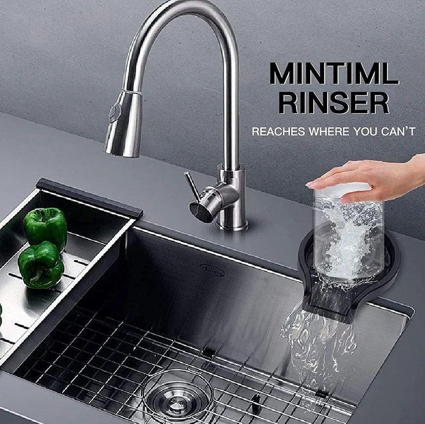 Glass washer faucet