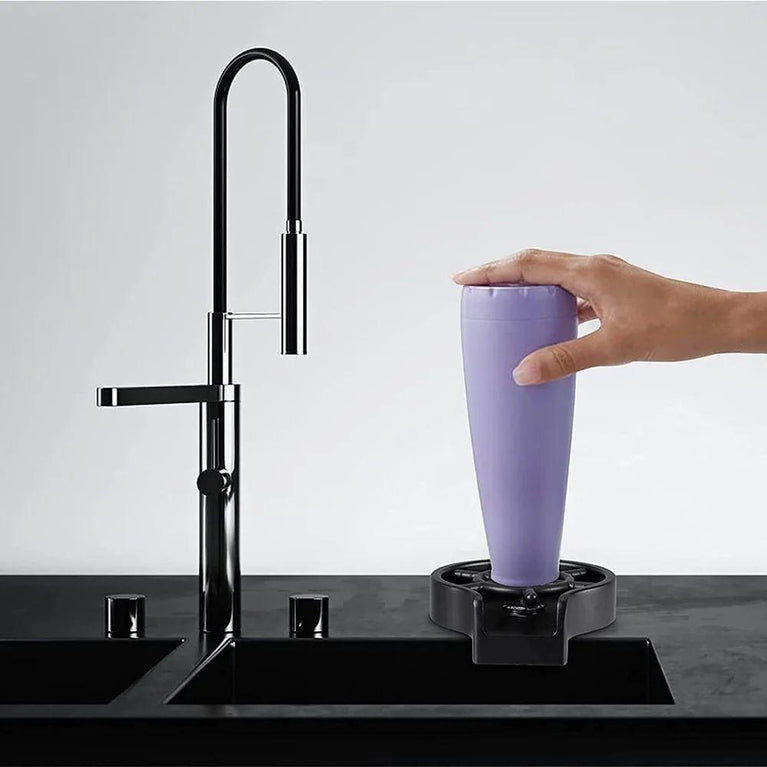 Glass washer faucet