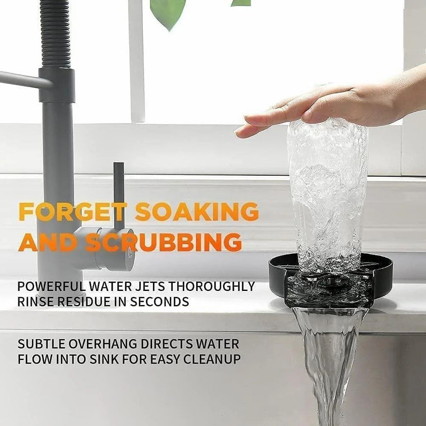 Glass washer faucet